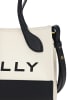 Bally Weiß Schwarz und Leder Mini Handtasche