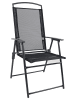 VCM  7-tlg Sitzgruppe Gartenmöbel Tisch Stühle Set 140S in Schwarz