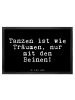 Mr. & Mrs. Panda Fußmatte Tanzen ist wie Träumen,... mit Spruch in Schwarz