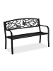relaxdays Gartenbank 2 Sitzer in Schwarz