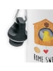 Mr. & Mrs. Panda Trinkflasche Vogelhaus Home mit Spruch in Weiß