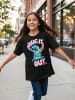 Lilo & Stitch Disney Lilo & Stitch T-Shirt Oberteil Shirt kurzärmlig in schwarz