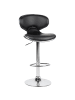 Beliani 2er-Set Drehhocker CONWAY in Schwarz/Silber