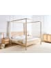 Beliani Himmelbett HAUTERIVES in Braun - (W) 185 x (H) 204 x (L) 211 cm