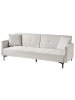Beliani Schlafsofa LUCAN in Beige/Schwarz - (W) 191 x (H) 75 x (L) 91 cm