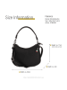 Florence Leder Schultertasche, Umhängetasche Florence Tasche schwarz ca. 25cm