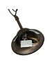 Licht-Erlebnisse Pendelleuchte (B)30 x (L)30 x (T)100 cm in Bronze Antik matt KlarBronze Antik matt Klar
