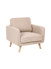 Beliani Sessel KILJA in Beige/Braun - (W) 87 x (H) 85 x (L) 85 cm