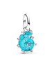 Pandora Silber Charm-Anhänger Blaue Muranoglas Meeresschnecke