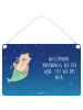 Mr. & Mrs. Panda Wanddeko Wassermann Astrologie mit Spruch in Sternenhimmel Blau