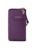 Lazarotti Bologna Leather Zip-Around Geldbörse Handytasche Leder 19 cm in purple