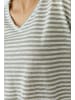 Oui Leinen T-Shirt in white green