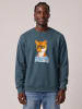 wat? Apparel Sweatshirt Fuchs in Petrol