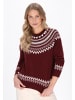 DreiMaster Women Sweater in wine red offwhite