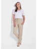 GOLDNER Joggpants Braune Cargo-Schlupfhose SARA in beige