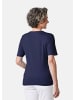 GOLDNER T-Shirt Basic Baumwollshirt mit kurzem Arm in marine