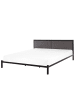 Beliani Doppelbett CLAMART in Schwarz/Grau - (W) 187 x (H) 85 x (L) 210 cm