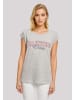 F4NT4STIC Extended Shoulder T-Shirt Valentinstag Valentine Vibes in grau meliert