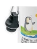 Mr. & Mrs. Panda Kindertrinkflasche Pinguin Surfer mit Spruch in Weiß