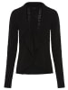 Laura Scott Ajourstrickjacke in schwarz