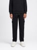 Petrol Industries Fleece Cargo-Jogginghose forgebay in Schwarz