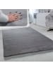 KADIMA DESIGN Hochflor Teppich Unifarben schmutzabweisend in Anthrazit