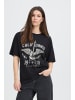 Pulz Kurzarm-Bluse PZABBY Oversize fit in Black Beauty
