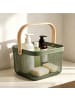 relaxdays 2 x Drahtkorb in Mint/ Natur - (B)26 x (H)17,5 x (T)24 cm