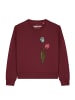 wat? Apparel Sweatshirt Blume in Wasserfarbe 05 in Weinrot