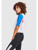 Urban Classics Cropped T-Shirts in wht/brightblue/coolpink