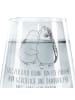 Mr. & Mrs. Panda Blümchentailglas Wellensittich Liebe mit Spruch in Transparent