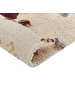 Beliani Kurzflor DUZCE in Bunt/Beige/Burgunderrot - (W) 140 x (H) 1.5 x (L) 200 cm