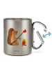 Mr. & Mrs. Panda Thermotasse Igel Grillen ohne Spruch in Silber