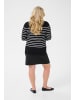 KAFFE curve Strickpullover KClizzy Regular fit in Black w. Chalk Stripe
