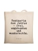 Mr. & Mrs. Panda Shopping Tasche Rentnerin des Jahres -... mit S... in Creme