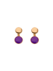 faina Women Drop Earrings in Rose Gold Violet