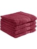 REDBEST Frottier Duschtuch 4er-Pack Chicago in weinrot
