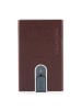 Piquadro B2S Kreditkartenetui RFID Leder 6 cm in dark brown