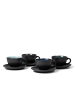Bitz Tasse mit Untertasse Gastro in Schwarz ass.