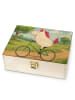 Mr. & Mrs. Panda Teebox Einhorn Radfahrer Design ohne Spruch in Weiß
