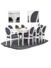 ebuy24 Essgruppe Amaretta (9-teilig) Weiß 180 x 100 cm