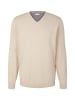 Tom Tailor Pullover BASIC V-NECK in Beige