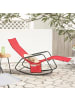 SoBuy Schaukelliege in Rot - (B)145 x (H)84 x (T)57cm