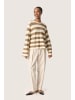 Soaked in Luxury Strickpullover SLLidya Lockere Passform in Elm & White Stripe