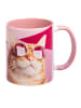 United Labels Katzen Tasse - Miau! Katze aus Keramik 320 ml in rosa