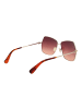 Max Mara Frauen Sonnenbrille Quadratisch Gold