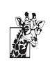 UNUS Wandbild aus Metall Giraffe mit Brille 30x40 cm in Schwarz