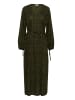 Kaffe Kleid KAvioletta A-shape in Black Deep/Ivy Green Leafs