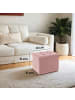 SONGMICS Sitzhocker Minota in Rosa - (B)41 x (H)31 x (T)31 cm