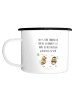 Mr. & Mrs. Panda Pott Hummeln Kleeblatt mit Spruch in Weiß